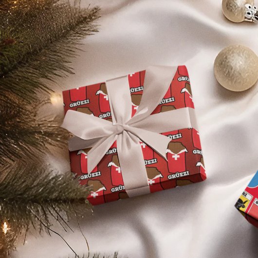 Schweizer Kantone | Authentische Schweizer Kulturs Geschenkpapier Set