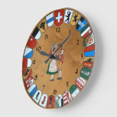 Schweizer Kantone und Kostüme Große Wanduhr (Winkel)