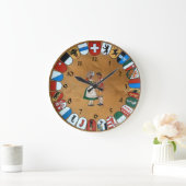 Schweizer Kantone und Kostüme Große Wanduhr (Zuhause)