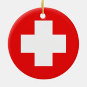 Schweizer Kantone und Tänzer Keramik Ornament (Hinten)