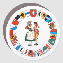Schweizer Kantone und Tänzer Magnet