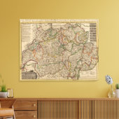 Schweizer Karte Leinwanddruck (Insitu (Wohnzimmer))
