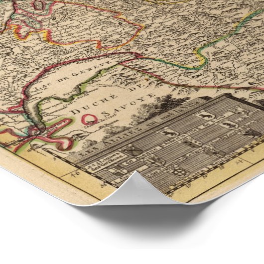 Schweizer Karte Poster (Ecke)