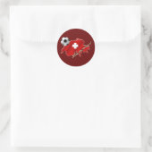 Schweizer Karte Schweizer Fußballgeschenke Runder Aufkleber (Tasche)