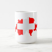 Schweizer Kartenflagge Kaffeetasse (Mittel)