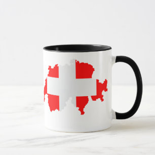 Schweizer Kartenflagge Tasse
