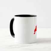 Schweizer Kartenflagge Tasse (Vorderseite Links)