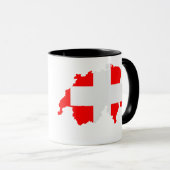 Schweizer Kartenflagge Tasse (VorderseiteRechts)