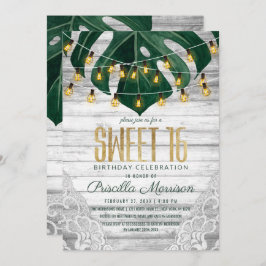 Schweizer Käse-Blatt-Schnur beleuchtet Einladung