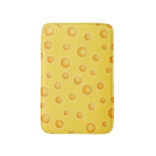 Schweizer Käse Cheezy Beschaffenheits-Muster Badematte (Vorderseite Vertikal)