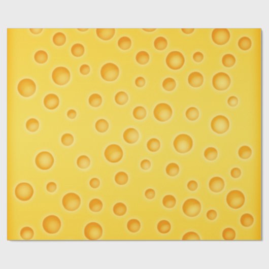 Schweizer Käse Cheezy Beschaffenheits-Muster Geschenkpapier (Flach)