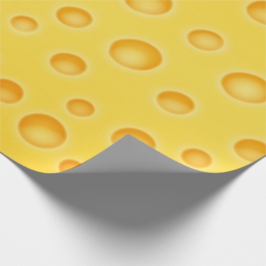 Schweizer Käse Cheezy Beschaffenheits-Muster Geschenkpapier (Ecke)