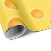 Schweizer Käse Cheezy Beschaffenheits-Muster Geschenkpapier (Rolleneckpunkt)