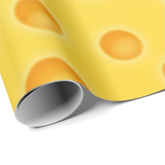 Schweizer Käse Cheezy Beschaffenheits-Muster Geschenkpapier (Rolleneckpunkt)