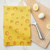 Schweizer Käse Cheezy Beschaffenheits-Muster Küchentuch (Viertel Falte)
