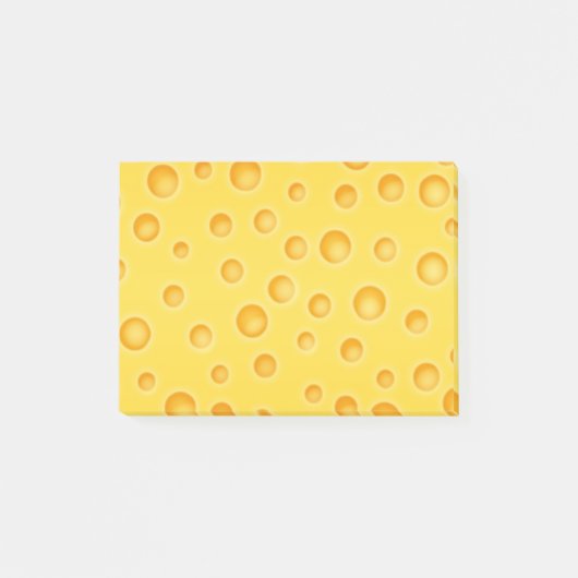 Schweizer Käse Cheezy Beschaffenheits-Muster Post-it Klebezettel (Vorderseite)