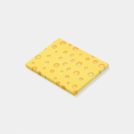 Schweizer Käse Cheezy Beschaffenheits-Muster Post-it Klebezettel (angewinkelt)