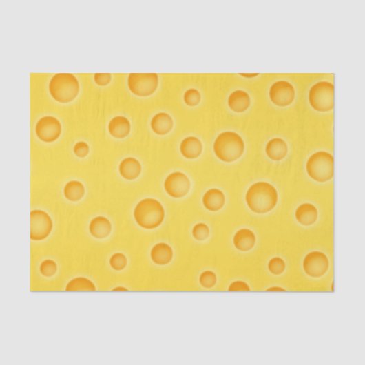 Schweizer Käse Cheezy Beschaffenheits-Muster Seidenpapier (Vorderseite)