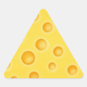 Schweizer Käse Cheezy Texturmuster Dreieckiger Aufkleber (Vorderseite)