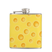 Schweizer Käse Cheezy Texturmuster Flachmann (Vorderseite)