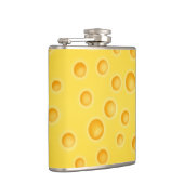 Schweizer Käse Cheezy Texturmuster Flachmann (Rechts)