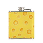 Schweizer Käse Cheezy Texturmuster Flachmann (Rückseite)