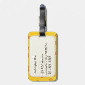 Schweizer Käse Cheezy Texturmuster Gepäckanhänger (Rückseite vertikal)