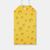 Schweizer Käse Cheezy Texturmuster Geschenkanhänger (Vorderseite)