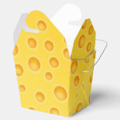 Schweizer Käse Cheezy Texturmuster Geschenkschachtel (Geöffnet)