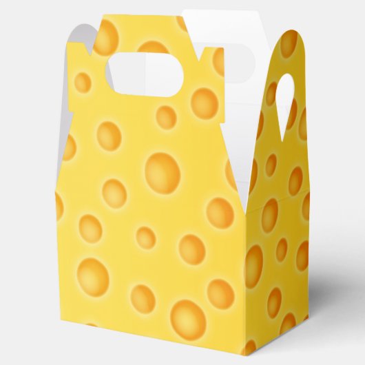 Schweizer Käse Cheezy Texturmuster Geschenkschachtel (Geöffnet)