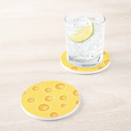 Schweizer Käse Cheezy Texturmuster Getränkeuntersetzer (Seite)