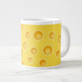 Schweizer Käse Cheezy Texturmuster Jumbo-Tasse (Vorderseite Rechts)