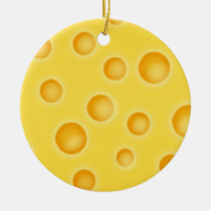 Schweizer Käse Cheezy Texturmuster Keramik Ornament