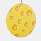 Schweizer Käse Cheezy Texturmuster Keramik Ornament (Links)
