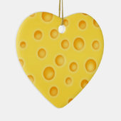 Schweizer Käse Cheezy Texturmuster Keramikornament (Rechts)