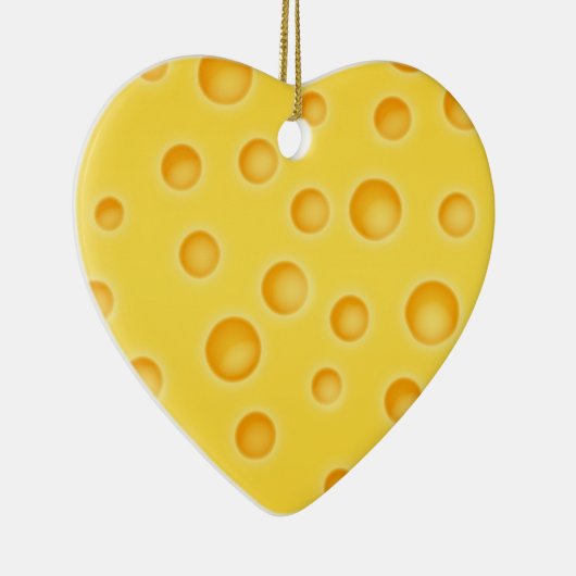 Schweizer Käse Cheezy Texturmuster Keramikornament (Rechts)
