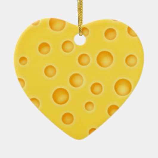 Schweizer Käse Cheezy Texturmuster Keramikornament (Vorne)
