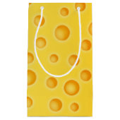 Schweizer Käse Cheezy Texturmuster Kleine Geschenktüte (Vorderseite)