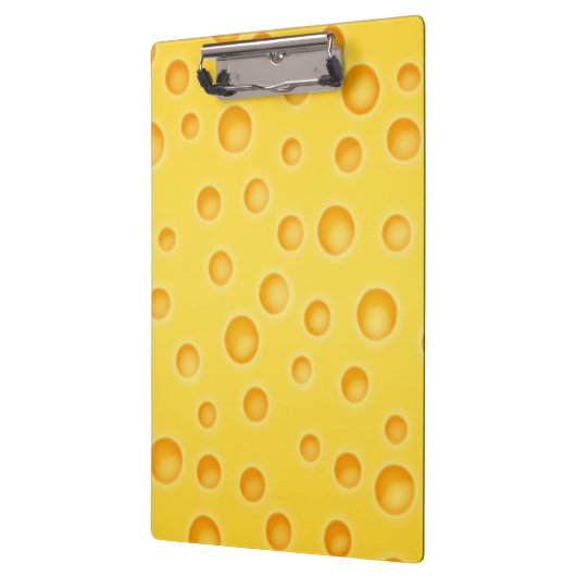 Schweizer Käse Cheezy Texturmuster Klemmbrett (Links)