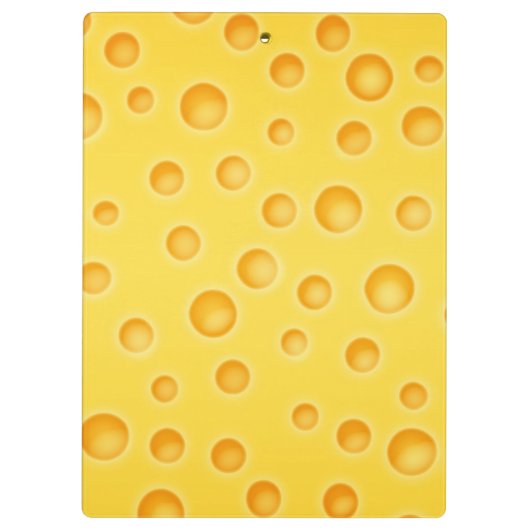 Schweizer Käse Cheezy Texturmuster Klemmbrett (Rückseite)