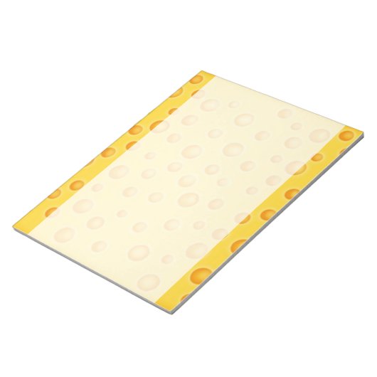 Schweizer Käse Cheezy Texturmuster Notizblock (angewinkelt)