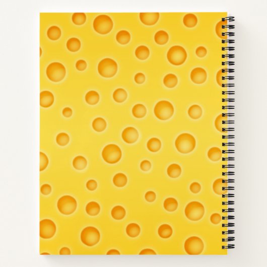 Schweizer Käse Cheezy Texturmuster Notizblock (Rückseite)