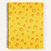 Schweizer Käse Cheezy Texturmuster Notizblock (Vorderseite)