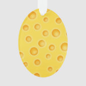 Schweizer Käse Cheezy Texturmuster Ornament (Vorderseite)