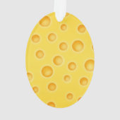 Schweizer Käse Cheezy Texturmuster Ornament (Rückseite)