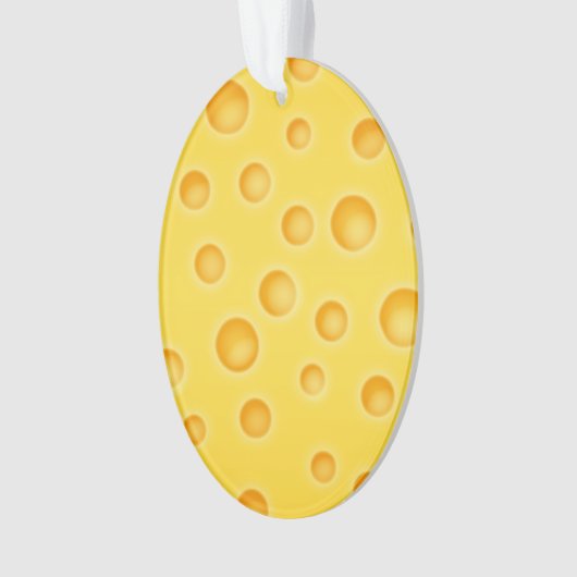 Schweizer Käse Cheezy Texturmuster Ornament (Vorderseite)