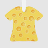 Schweizer Käse Cheezy Texturmuster Ornament (Rückseite)