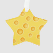Schweizer Käse Cheezy Texturmuster Ornament (Rückseite)