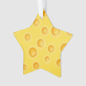 Schweizer Käse Cheezy Texturmuster Ornament (Vorderseite)