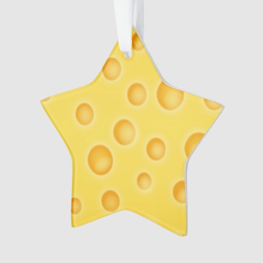 Schweizer Käse Cheezy Texturmuster Ornament (Vorderseite)